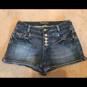 Amethyst Button-up Jean Shorts